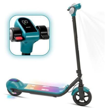 Trottinette - LEAWIN - Autonomie 5-8 KM - Max 14KM/H - Bluetooth - Frein électronique - Vert groen