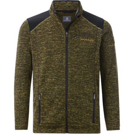 Gebreid fleece vest HALVIK olijf