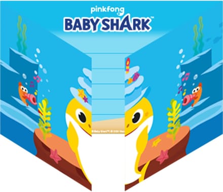 Baby Shark - Uitnodigingen (8 stuks)