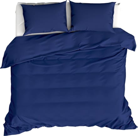 Moodit Dekbedovertrek Basil Navy Blue - Lits Jumeaux - 240 x 220 cm - Katoen