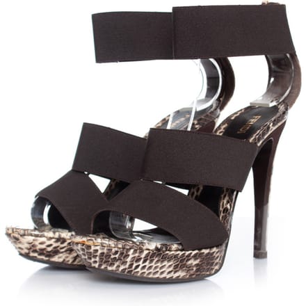 Fendi Python sandaal met elastische bandjes