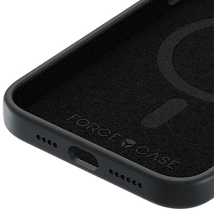 Force Case, Hoesje geschikt voor iPhone 17 Pro Max - Siliconen MagSafe Compatibel Anti-Shock 2m, Zwart