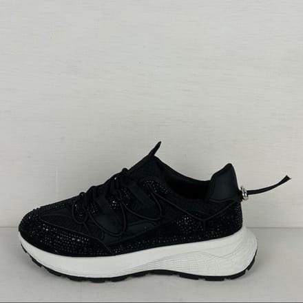 Sneakers met shiny details zwart Zwart / 36