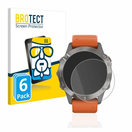 Screenprotector 6 Stuks voor Garmin Fenix 6 / 6 Pro / 6 Pro Solar Beschermglas transparant