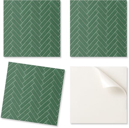 Decoratieve vinyl wandtegels met visgraatpatroon, 9x30x30 cm