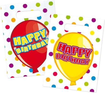 Folat BV Happy Birthday dispensing bags 6 pcs.