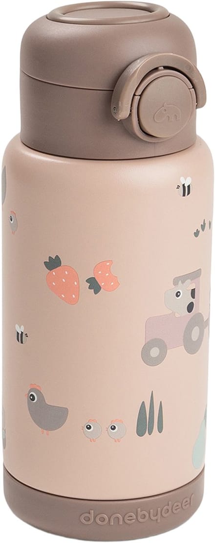 Done By Deer Thermos Drinkfles Rietje - 340 ml - Tiny Farm - Powder