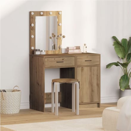 Plafondtafel met lade 2 pcs Bruin 50 x 41 x 135 cm Bewerkt hout