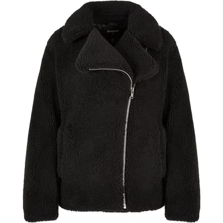 Urban Classics - Sherpa Biker Jacket - M - Zwart