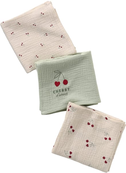 Vertbaudet Set met 3 doeken CHERRY