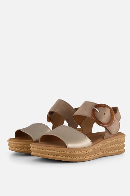 Gabor Sandalen beige Suede - Dames - Maat 42.5