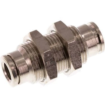 6mm Insteek Fitting Messing NBR Doorvoer [2 Stukken]