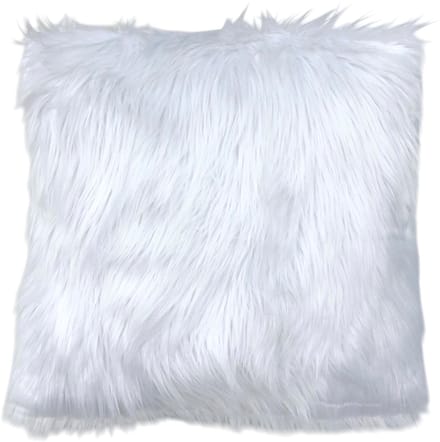 Lavandoux - Bont Kussen - Imitatiebont Sierkussen - 50 x 50 cm - Wit