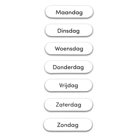 GreenStory - Sticky Marks - Dagen van de week
