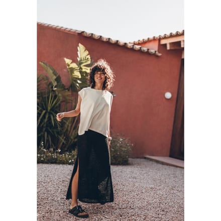 Mikuta The Black Long Knitted Skirt Black Größe: M | Maxiröcke Outlet | Damen | Schwarz