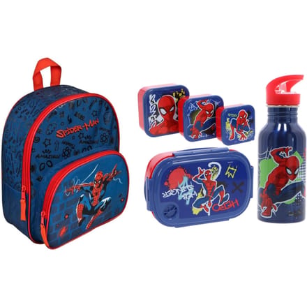 Spiderman schoolset; rugzak en lunchset
