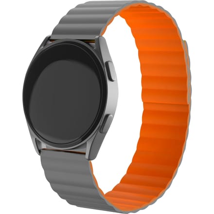 Huawei Watch GT 6 - 46mm magnetisch siliconen bandje (grijs/oranje)