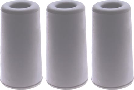 Deltafix Deurbuffer - 3x - deurstopper - grijs - rubber - 75 x 40 mm - schroefbevestiging
