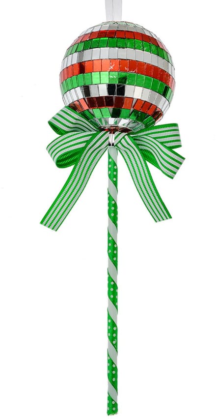 Clayre & Eef Kersthanger Lolly Ø 9x25 cm Groen Rood Kunststof