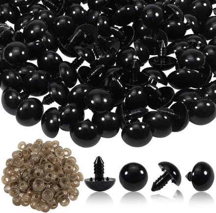 50 Stuks Veiligheidsogen voor Poppen - 18mm Plastic Ogen met Wasringen voor Creatief Knutselen