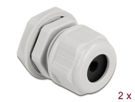 Kabelwartel PG13.5 voor ronde kabelgrijs 2 stuks