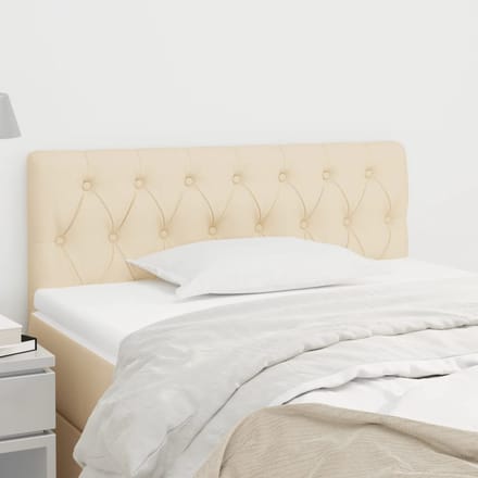 vidaXL - Hoofdbord - 100x7x78/88 - cm - stof - crèmekleurig