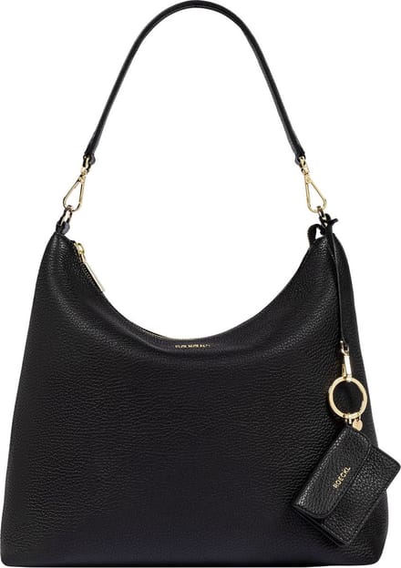 ROECKL Leren Schoudertas Utensil zak Diana Medium Black Zwart
