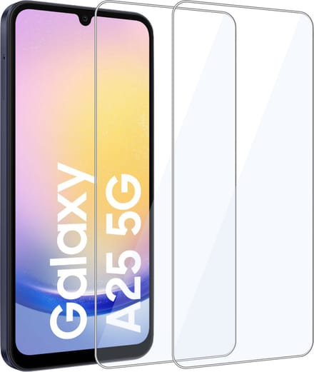 2x Geschikt voor Samsung Galaxy A25 - Screenprotector - Beschermglas - GuardCover