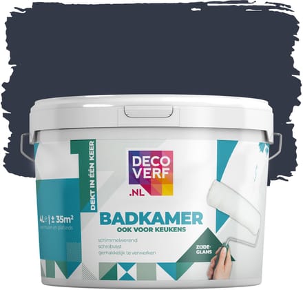 Decoverf badkamer verf nachtblauw, 4L
