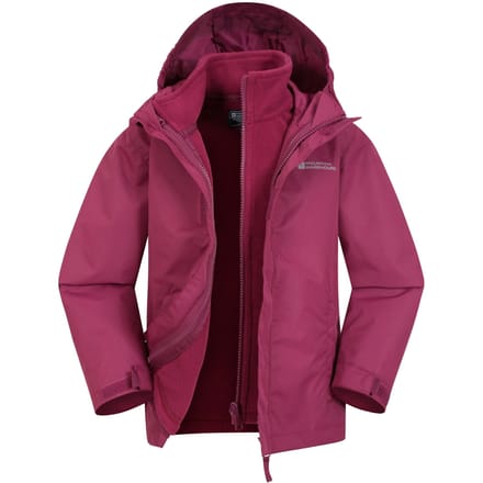 Mountain Warehouse Kinder/Kids Fell 3 in 1 Jas (Roze)