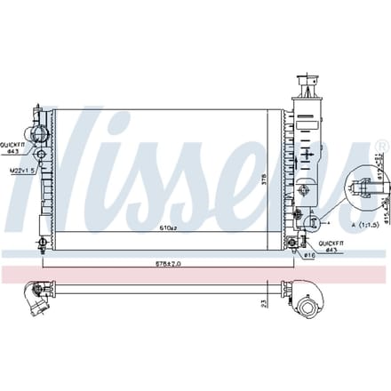 Radiator, motorkoeling NISSENS 63528