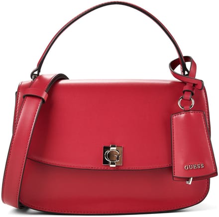 GUESS schoudertas handtas Audrey Convertible Xbody Flap Dark Cherry rood