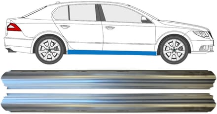 Reparatie dorpel voor Skoda Superb 2008-2015 / Links + Rechts / Set