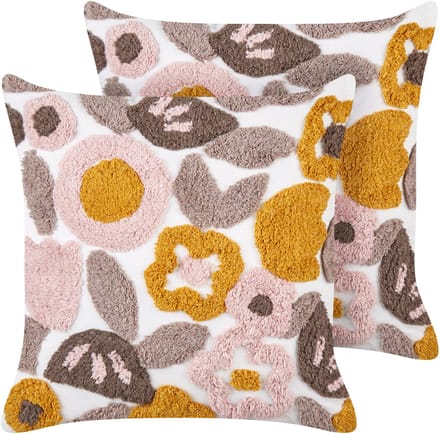 KANDIARO - Sierkussen set van 2 - Meerkleurig - 45 x 45 cm - Katoen