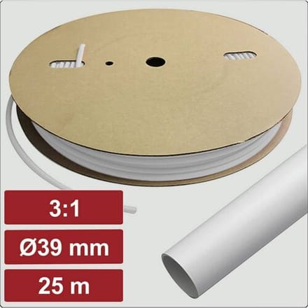 Electronic Garage EG25CA090 Krimpkous met lijm Wit 39 mm 13 mm Krimpverhouding:3:1 25 m