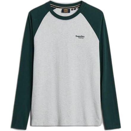 Superdry Essential Baseball Lange Mouwenshirt Grijs XL Man