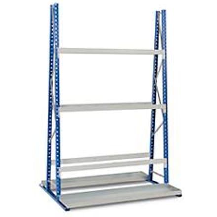 Profiel-magazijnrek, dubbelzijdig, basissectie, H 2500 x L 1500 x D 600 mm