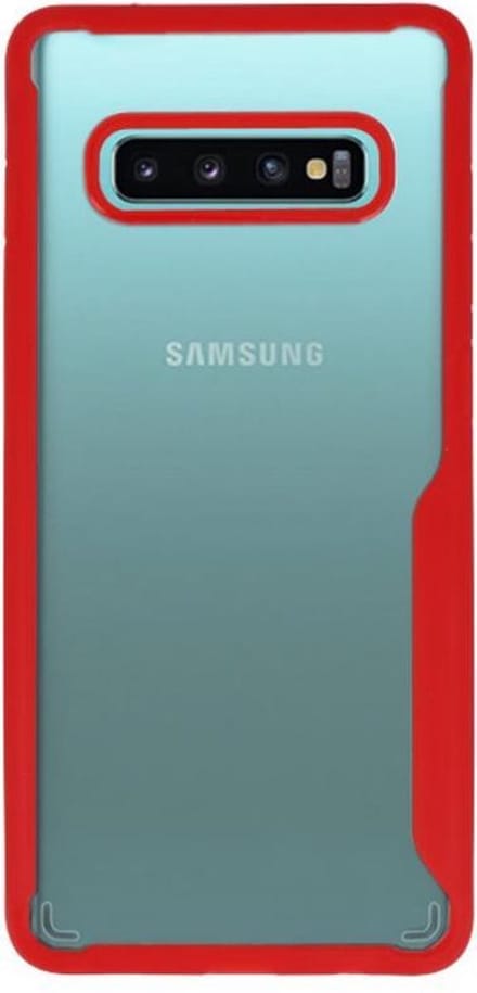 Rood Focus Transparant Hard Cases voor Samsung Galaxy S10 Plus