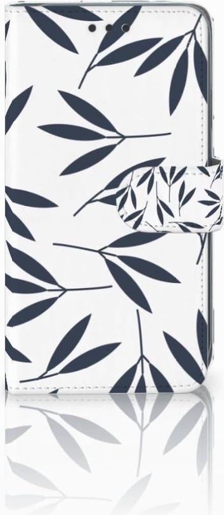 Apple iPhone Xr Hoesje Leaves Blue