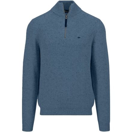 Fynch-Hatton Trui Troyer Zip Donegal Cloud Blue / male