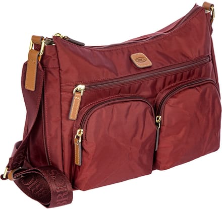Brics XCollection Medium Schoudertas Dames - Polyester - BDonker Groendeaux