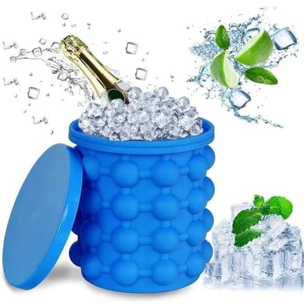 Bac à glaçons - Ice Cube Maker - Couvercle - Seau rafraîchisseur - Gel de silice