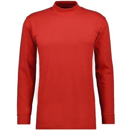 Ragman Long Sleeve Turtle T-Shirt Single Jersey Quality Wijnrood / male