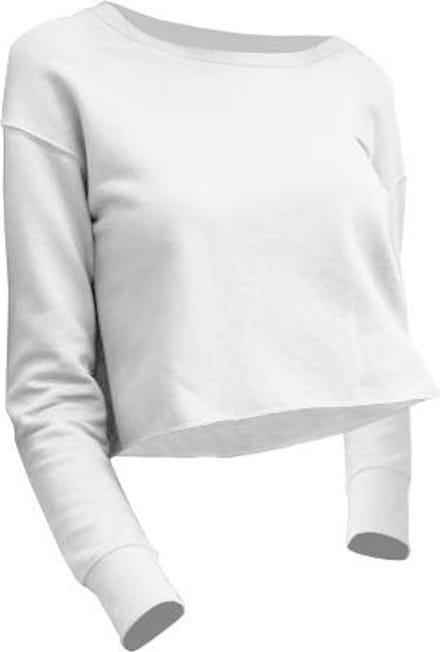 Dames Cropped Sweatshirt Arctic White L