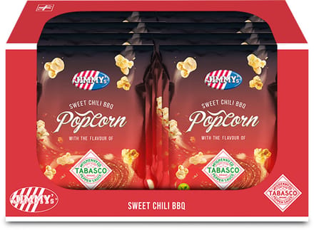 JIMMY's TABASCO® popcorn - Sweet Chili BBQ - 8 stuks