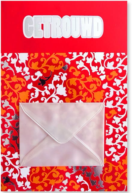 Gefeliciteerd met Jullie Huwelijk - Getrouwd! Wenskaart met Cadeauenvelop - 12 x 17 cm - gevouwen kaart Inclusief envelop