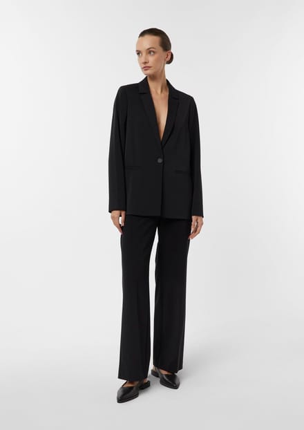 Stoffen broek met achterzak