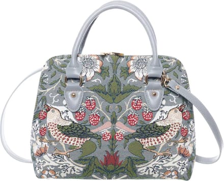 Handtas - Schoudertas - Strawberry Thief Grey - grijs - William Morris