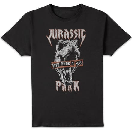 Jurassic Park Rex Punk Men's T-Shirt - Zwart - M