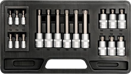 YATO 18-Delige Torx Doppenset (1/4 - 1/2)